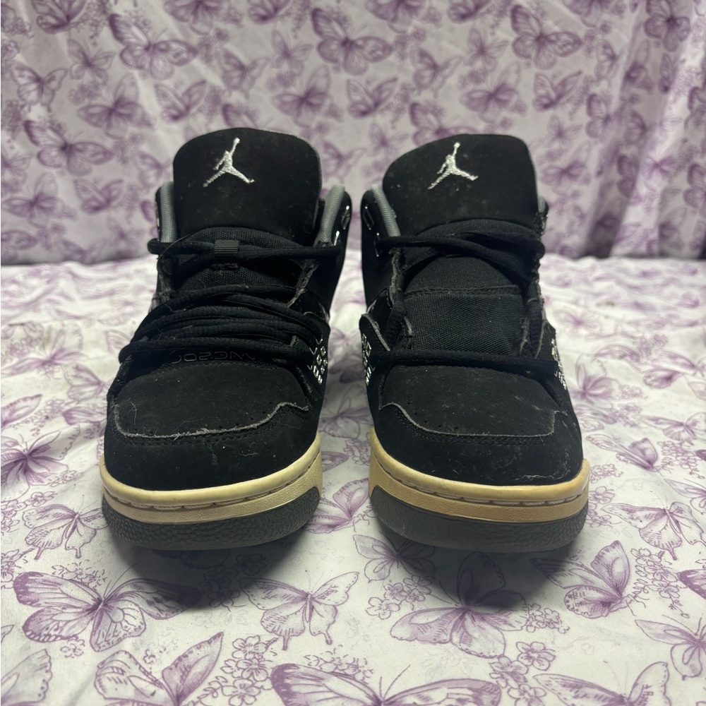 Jordan Black Mid-Top Sneakers with Suede Upper